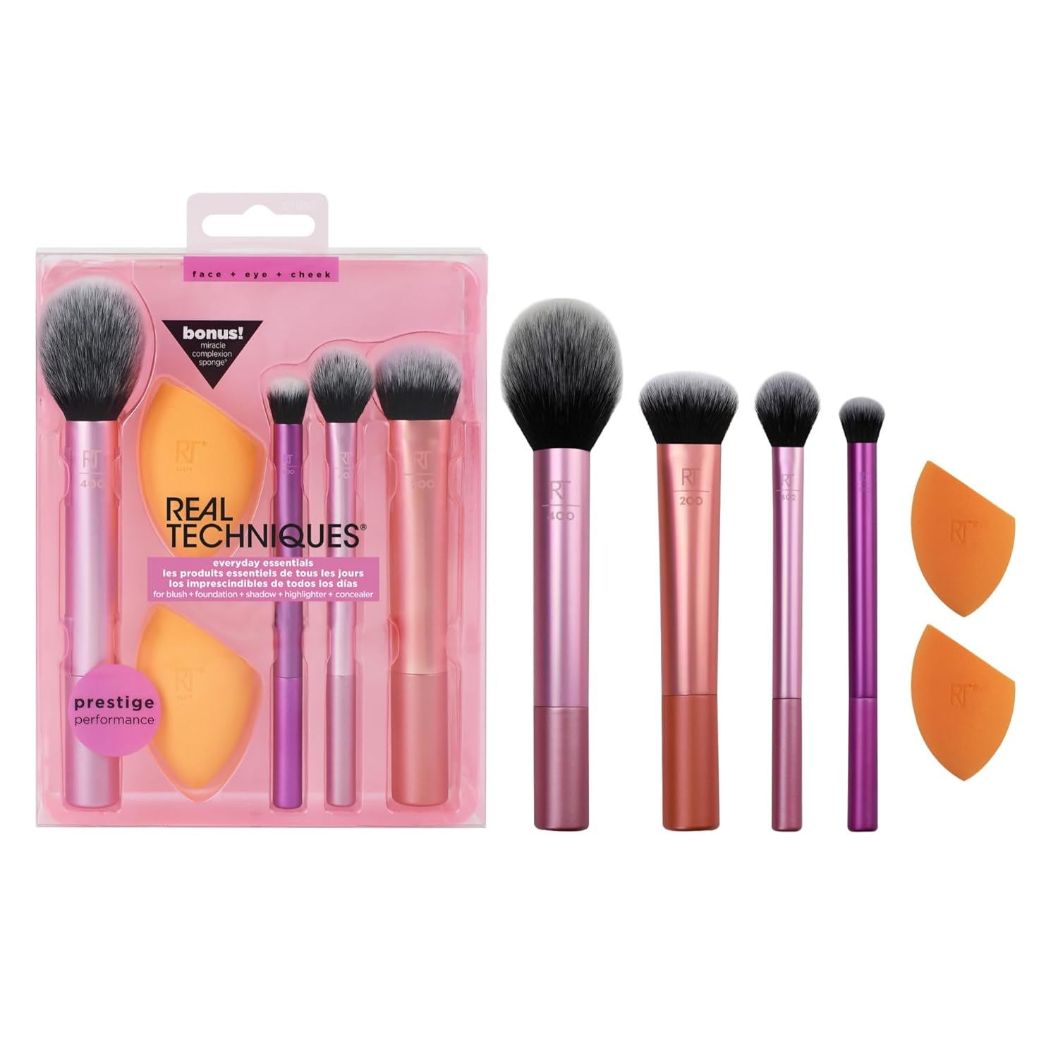 Real Techniques 6 Piece Everyday Essentials Makeup Brush Set