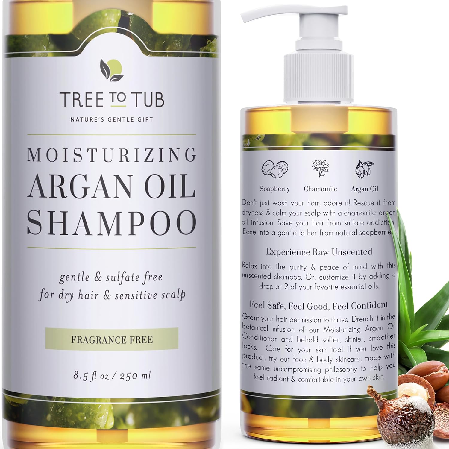 Tree to Tub Fragrance Free Shampoo for Dry & Sensitive Scalp