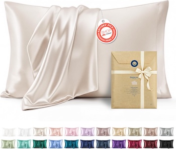 Bedsure Satin Pillowcases Queen Set of 2, Similar to Silk Pillow Case