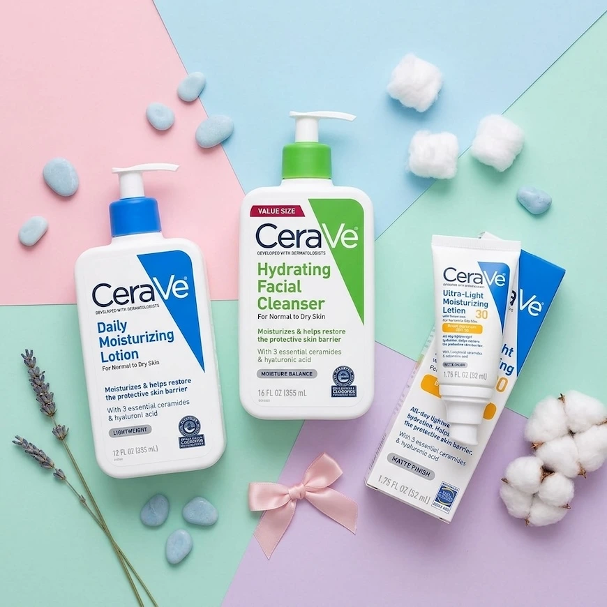 A complete teen skincare routine of three products